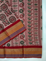 Load image into Gallery viewer, Printed Mangalagiri Cotton Saree With Zari Border