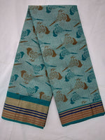 Load image into Gallery viewer, Printed Mangalagiri Cotton Saree With Zari Border