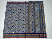 Load image into Gallery viewer, Printed Mangalagiri Cotton Saree With Zari Border
