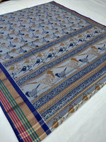 Load image into Gallery viewer, Printed Mangalagiri Cotton Saree With Zari Border