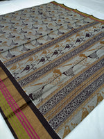 Load image into Gallery viewer, Printed Mangalagiri Cotton Saree With Zari Border