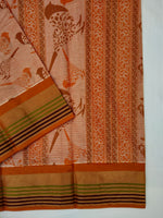 Load image into Gallery viewer, Printed Mangalagiri Cotton Saree With Zari Border