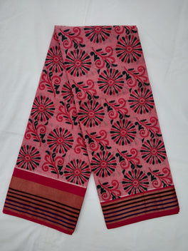 Printed Mangalagiri Cotton Saree With Zari Border