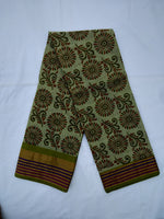 Load image into Gallery viewer, Printed Mangalagiri Cotton Saree With Zari Border