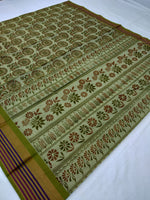 Load image into Gallery viewer, Printed Mangalagiri Cotton Saree With Zari Border