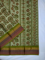 Load image into Gallery viewer, Printed Mangalagiri Cotton Saree With Zari Border