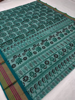Load image into Gallery viewer, Printed Mangalagiri Cotton Saree With Zari Border