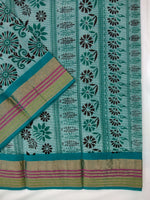 Load image into Gallery viewer, Printed Mangalagiri Cotton Saree With Zari Border