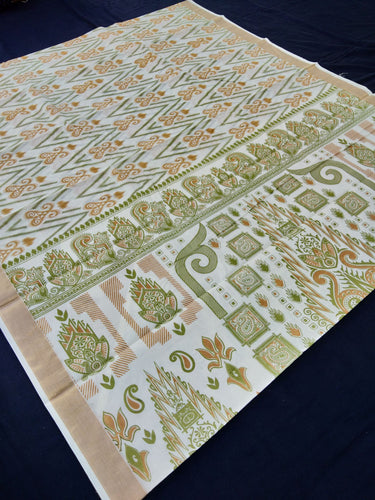 PRINTED KERALA COTTON SAREES
