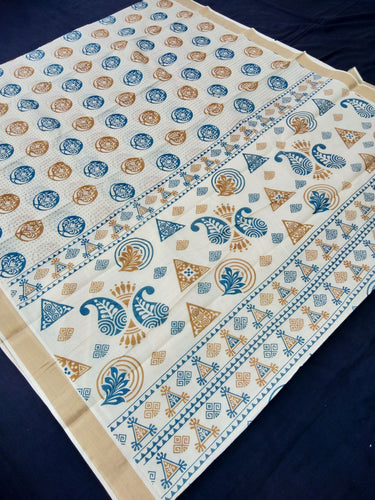PRINTED KERALA COTTON SAREES