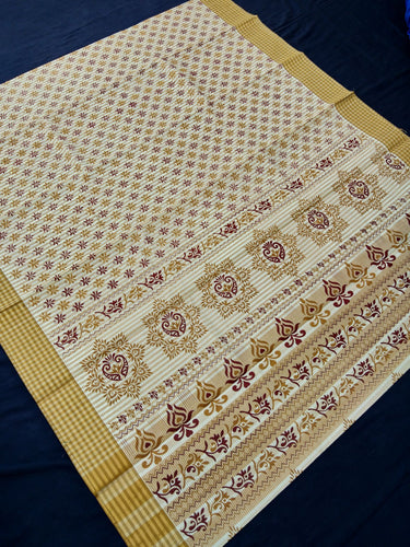 Printed Mangalagiri Cotton Sarees