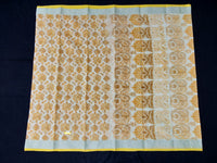 Load image into Gallery viewer, Printed Semi Cotton Slub Lenin With Silver Zari Border