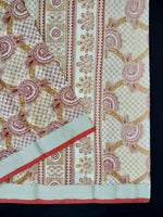 Load image into Gallery viewer, Printed Semi Cotton Slub Lenin With Silver Zari Border