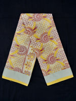 Load image into Gallery viewer, Printed Semi Cotton Slub Lenin With Silver Zari Border