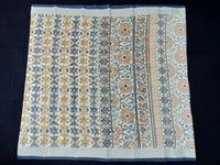 Load image into Gallery viewer, Printed Semi Cotton Slub Lenin With Silver Zari Border