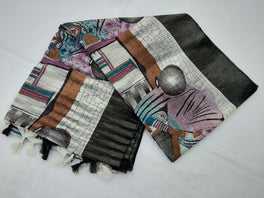 Mota Cotton Saree Comes With Bangladesh Print