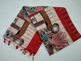 Mota Cotton Saree Comes With Bangladesh Print