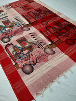 Load image into Gallery viewer, Mota Cotton Saree Comes With Bangladesh Print