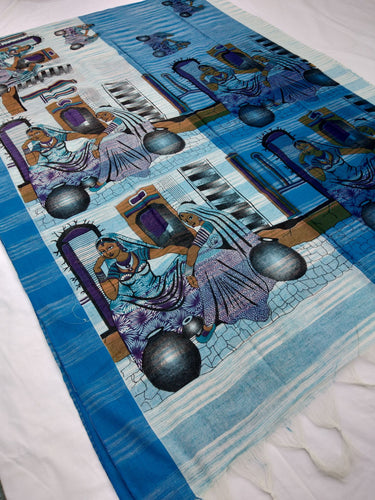 Mota Cotton Saree Comes With Bangladesh Print