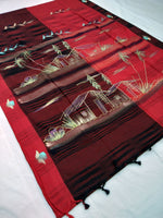 Load image into Gallery viewer, Mota Cotton Saree Comes With Bangladesh Print