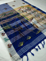 Load image into Gallery viewer, Mota Cotton Saree Comes With Bangladesh Print