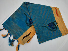 Mota Cotton Saree Comes With Bangladesh Print