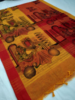 Load image into Gallery viewer, Mota Cotton Saree Comes With Bangladesh Print
