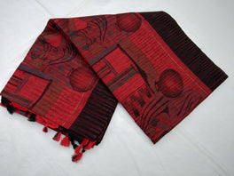 Mota Cotton Saree Comes With Bangladesh Print