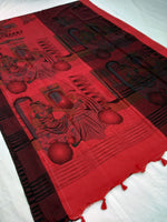 Load image into Gallery viewer, Mota Cotton Saree Comes With Bangladesh Print