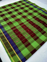 Load image into Gallery viewer, Trendy Chettinadu Cotton Sarees Comes With Checks Buta