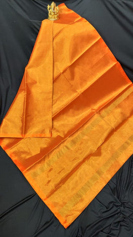 Uppada Pure Cotton Tissue Plain Saree