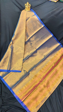 Uppada Pure Cotton Tissue Plain Saree