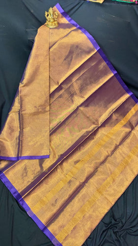 Uppada Pure Cotton Tissue Plain Saree