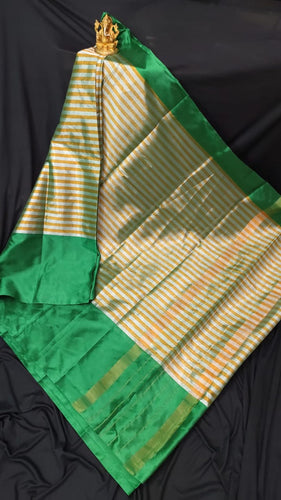 Uppada Pure Cotton Tissue Stripe Saree