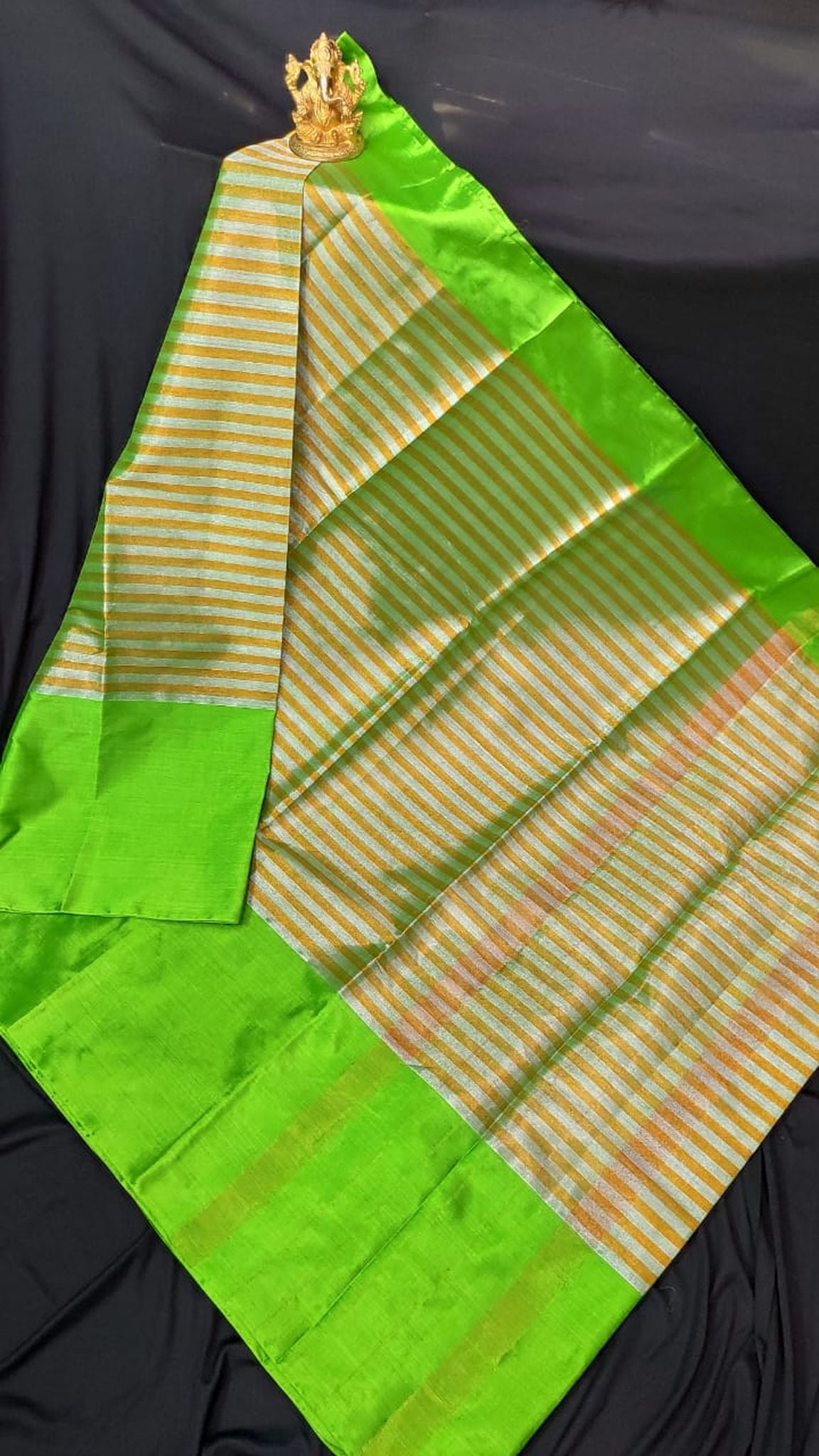 Uppada Pure Cotton Tissue Stripe Saree