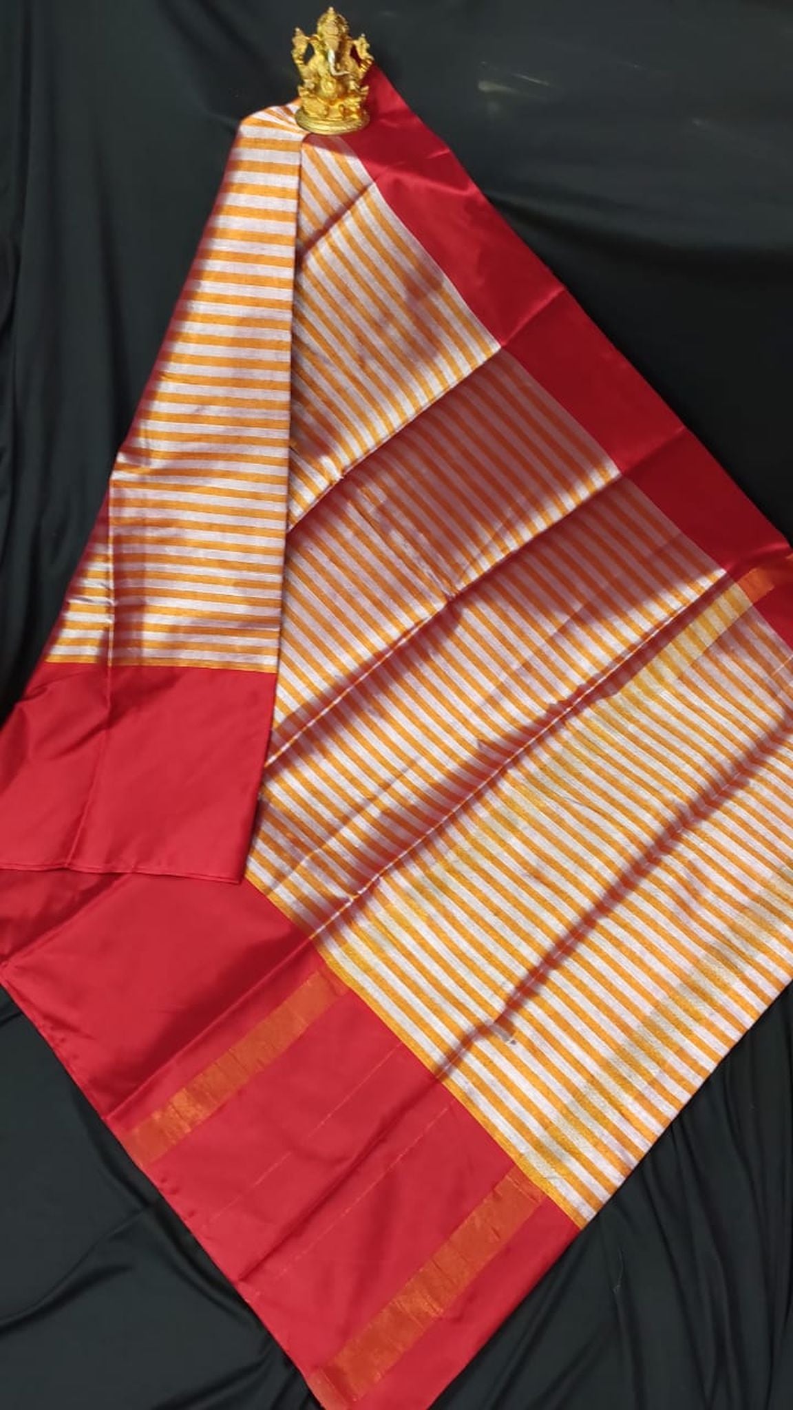 Uppada Pure Cotton Tissue Stripe Saree