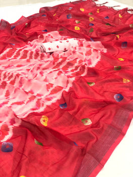 Beautiful Linen With Bandhej+Shibori Digital Print