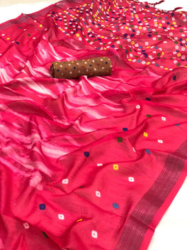 Beautiful Linen With Bandhej+Shibori Digital Print