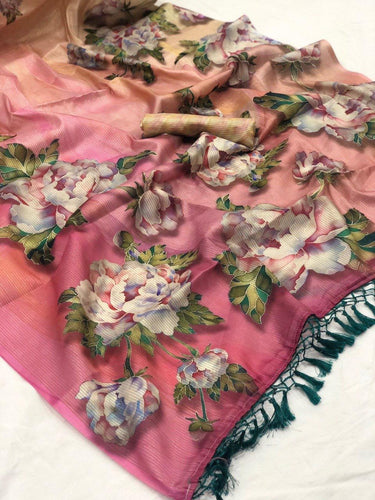 Japanese Rainbow Classic Digital Printed Sarees