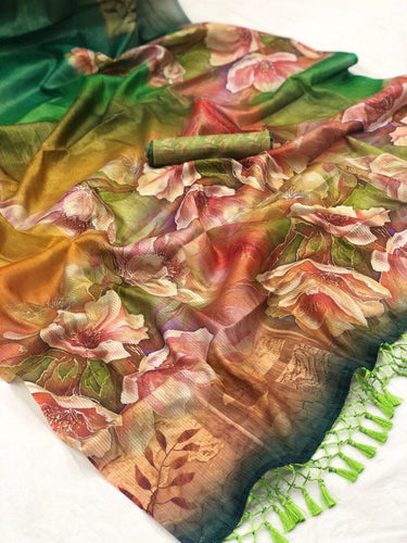 Japanese Rainbow Classic Digital Printed Sarees