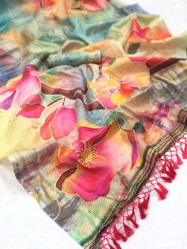 Japanese Rainbow Classic Digital Printed Sarees