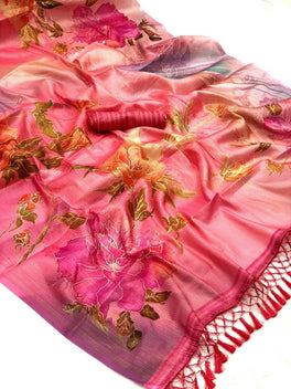 Japanese Rainbow Classic Digital Printed Sarees