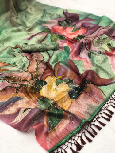 Japanese Rainbow Classic Digital Printed Sarees