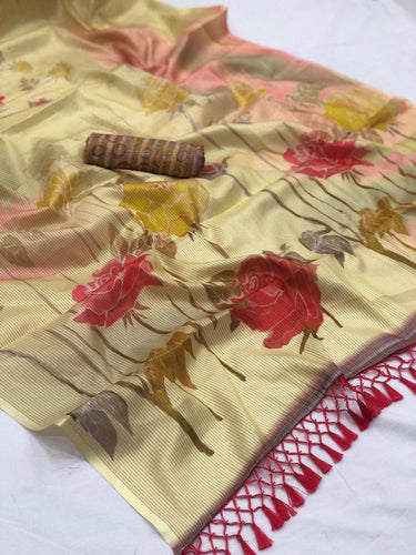 Japanese Rainbow Classic Digital Printed Sarees