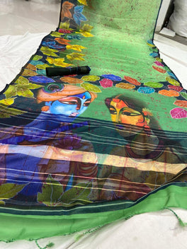 Trendy Linen Srilankan Batik Shibori Digital Print