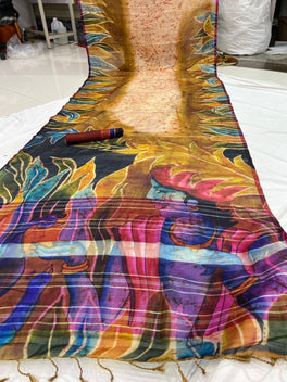 Trendy Linen Srilankan Batik Shibori Digital Print