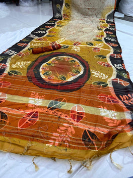 Trendy Linen Srilankan Batik Shibori Digital Print