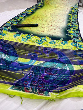 Trendy Linen Srilankan Batik Shibori Digital Print