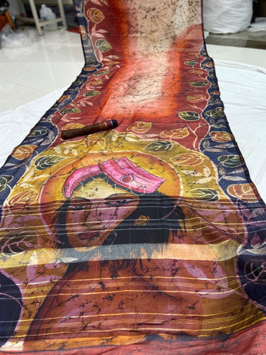 Trendy Linen Srilankan Batik Shibori Digital Print