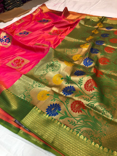 Grand Meena Work Silk Saree